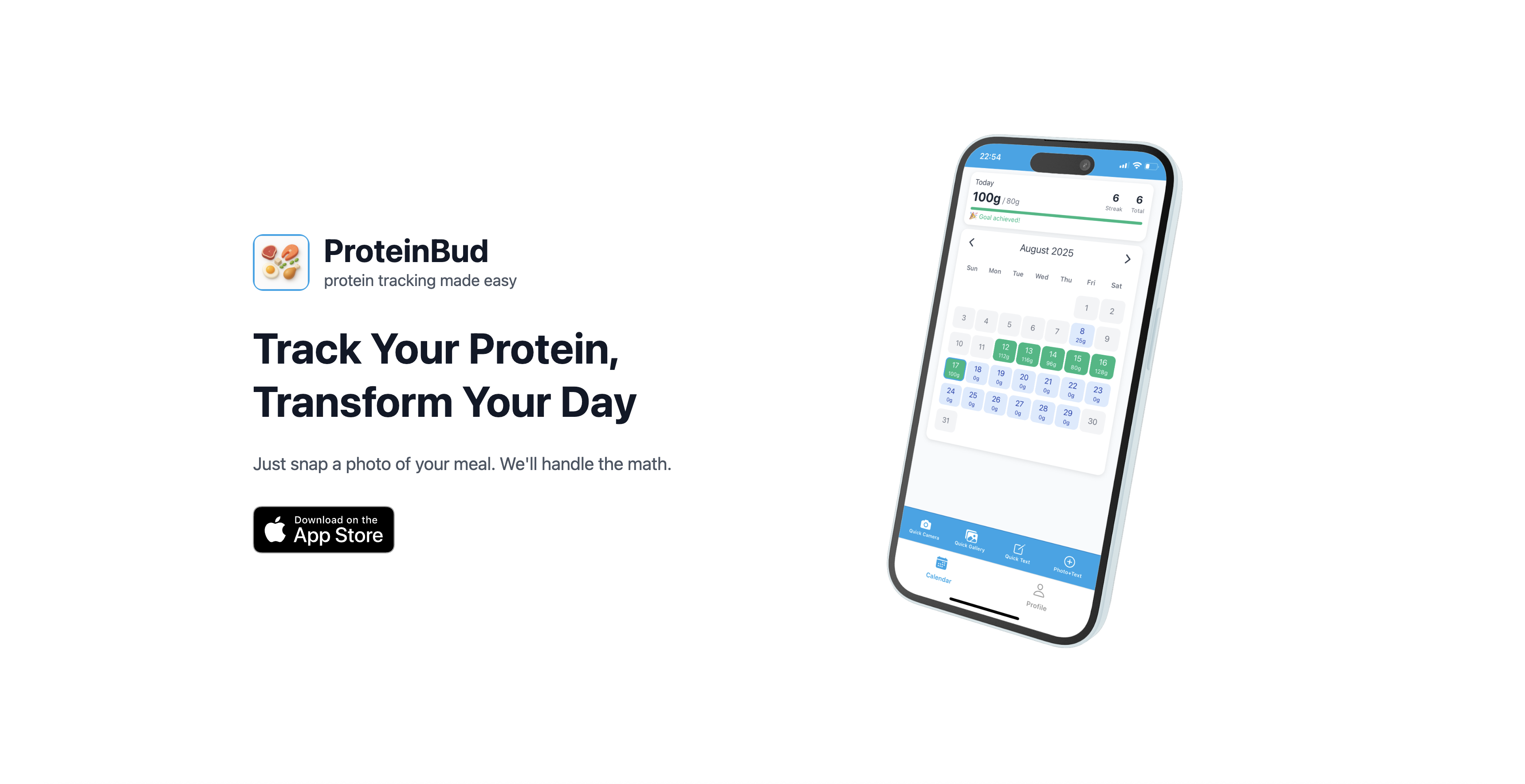 ProteinBud - Track Your Protein Intake